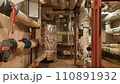A heating unit from the inside in the basement of the house 110891932