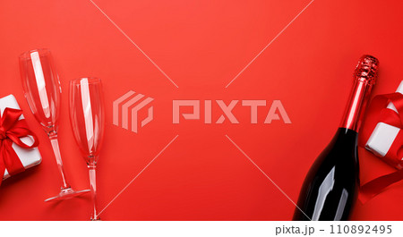Champagne and gift Champagne and gift 110892495