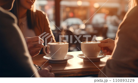 カフェのコーヒカップ カフェのコーヒカップ 110893229