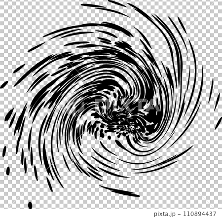 Swirling background drawn with ink 110894437