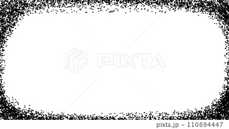 スプレーで描いた枠・フレーム・飛散の墨の背景素材 110894447
