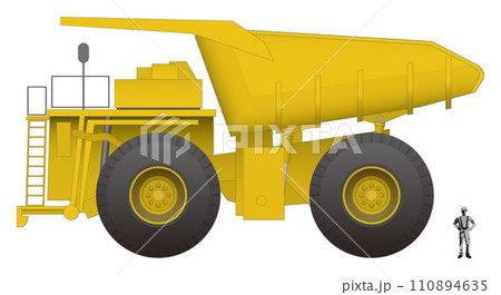 働くクルマ：超大型ダンプ 110894635