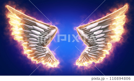 翼　エフェクト　羽　ウイング　ファイヤー 110894806