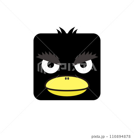 スクエアアニマル：カラス 110894878