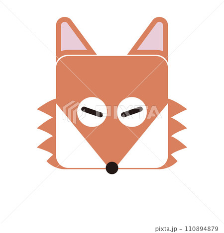 スクエアアニマル：キツネ 110894879