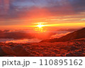南アルプス　沈む夕日 110895162