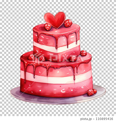 Cake with a Heart. AI Generated Image 110895416