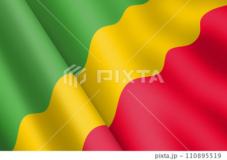 Congo waving flag 3d illustration 110895519
