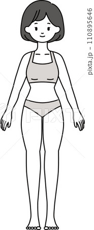 医療・美容用　女性全身のイラスト 110895646
