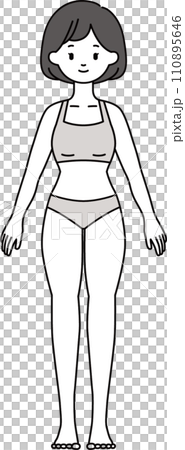 医療・美容用　女性全身のイラスト 110895646