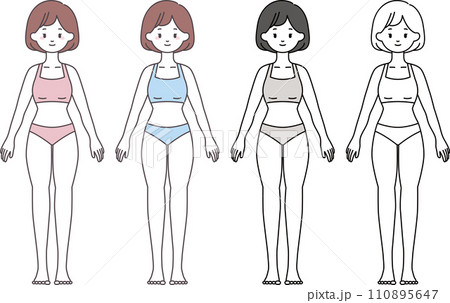 医療・美容用　女性全身のイラスト 110895647