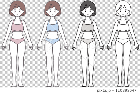 医療・美容用　女性全身のイラスト 110895647
