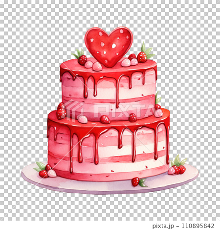 Cake with a Heart. AI Generated Image Cake with a Heart. AI Generated Image 110895842