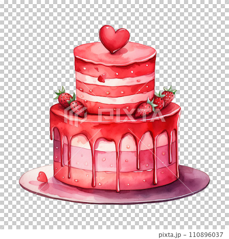 Cake with a Heart. AI Generated Image 110896037