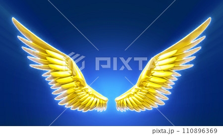 翼　エフェクト　羽　ウイング 金 110896369