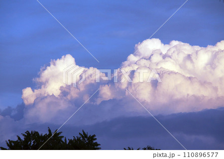 サンパウロ州の夏の雲と青空 ブラジル サンパウロ州の夏の雲と青空 ブラジル 110896577