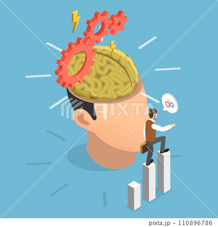 3D Isometric Flat Vector Illustration of Subconscious Mental Processes 3D Isometric Flat Vector Illustration of Subconscious Mental Processes 110896786