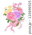 和風の花籠イラスト(単品) 110896925