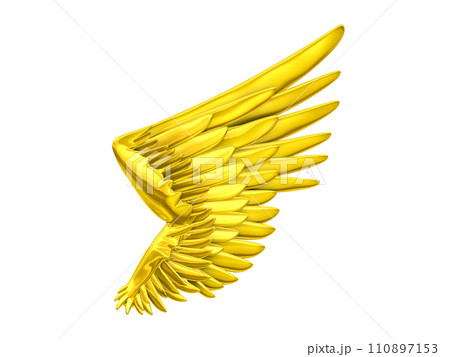 翼 マスク付き 羽 ウイング 鳥 金のイラスト素材 [110897153] - PIXTA