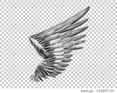 翼　マスク付き　羽　ウイング　鳥　金 110897154