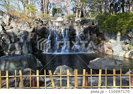冬の水辺 滝 丸山公園の冬景色 上尾市 冬の水辺 滝 丸山公園の冬景色 上尾市 110897170