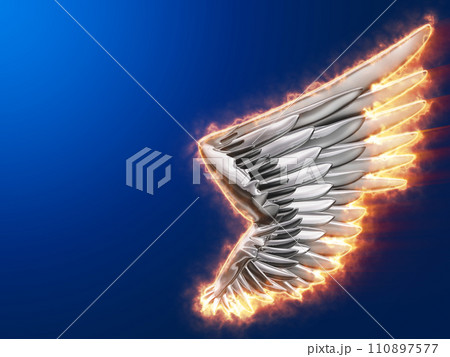 翼　エフェクト　羽　ウイング　銀　ファイヤー 110897577
