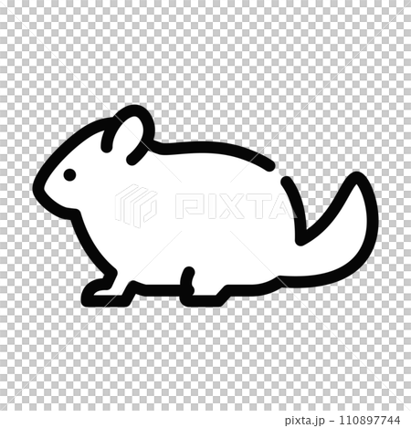 チンチラ　イラスト　アイコン 110897744