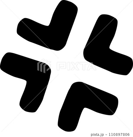 怒りマーク「シルエット」 110897806