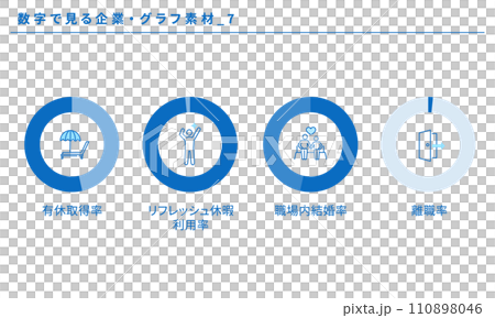 由numbers_7、向量設定的公司和圖表材料 110898046