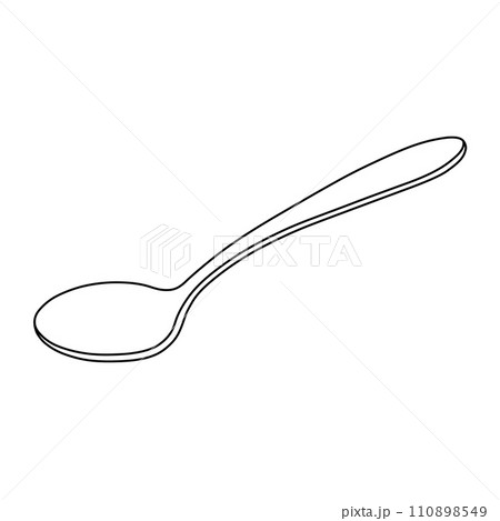 カレースプーンの線画 カレースプーンの線画 110898549