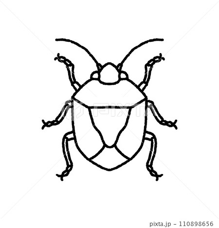 カメムシ・線画 110898656