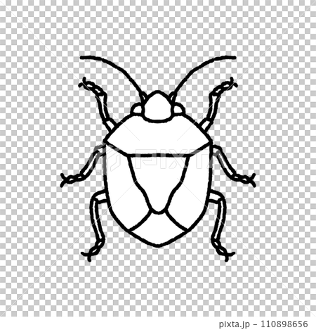 カメムシ・線画 110898656