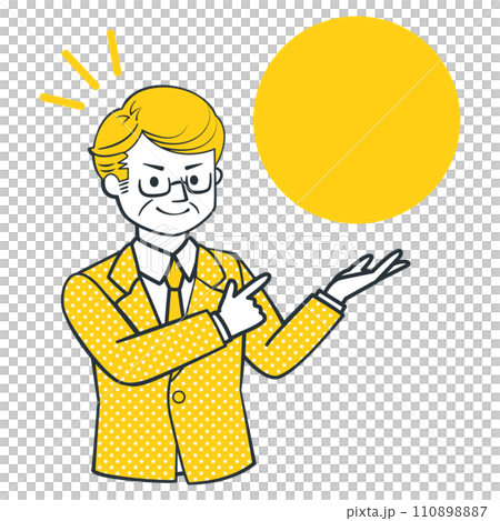 お客様に提案をするビジネスパーソンのイラスト 110898887