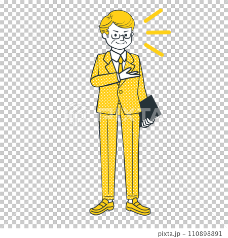 お客様に提案をするビジネスパーソンのイラスト 110898891