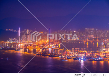 香港 ビクトリアピークからの夜景 香港 ビクトリアピークからの夜景 110899040