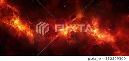 Red glow particle abstract background. Light blurred of light glitter. Glow texture background. Generative AI 110899309