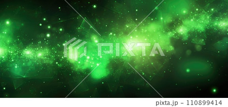 Green glow particle abstract background. Light blurred of rainbow light glitter. Glow texture background. Generative AI Green glow particle abstract background. Light blurred of rainbow light glitter. Glow texture background. Generative AI 110899414