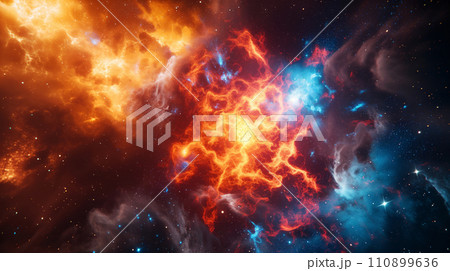 "宇宙の誕生: ビッグバンの壮大な瞬間"<AI生成画像> 110899636