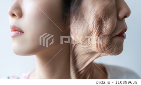 「歳月の肌対比」<AI生成画像> 110899638