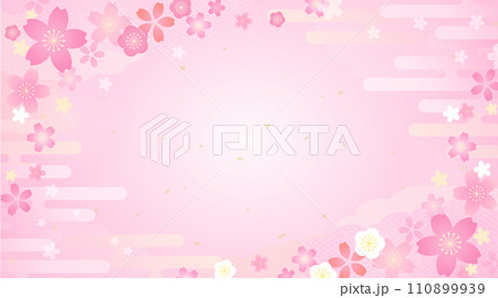 桜の花の可愛い背景 110899939