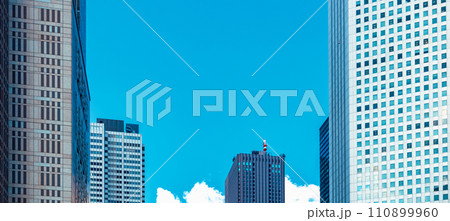 Closeup of skyscraper facade abstract urban background 110899960