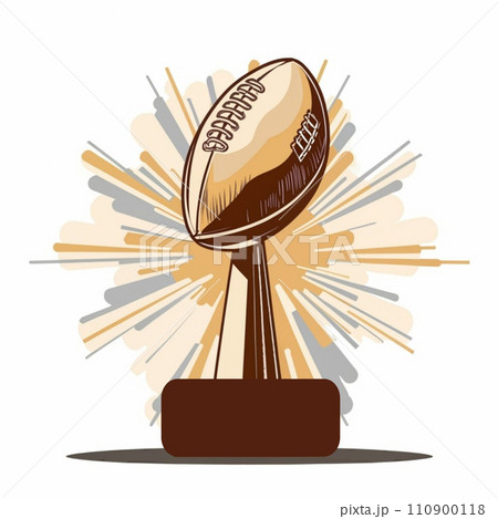 Trophy Vector Design for American Football Field, Super Bowl 110900118