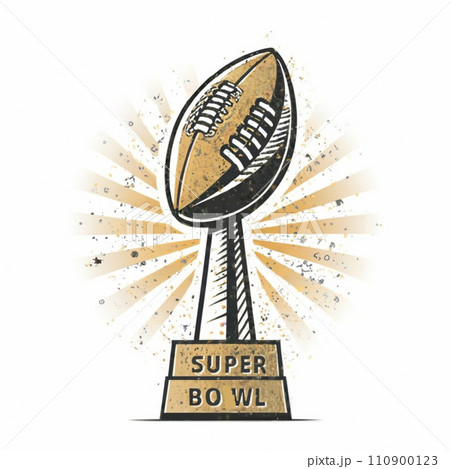 Trophy Vector Design for American Football Field, Super Bowl 110900123