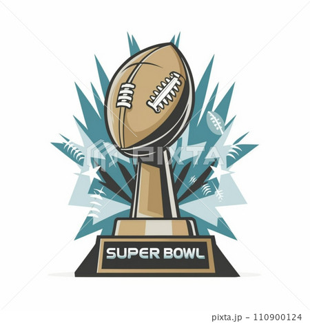 Trophy Vector Design for American Football Field, Super Bowl 110900124