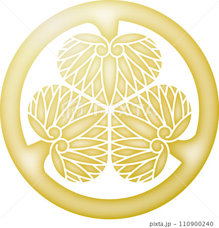 家紋　尾州葵【金色】 110900240