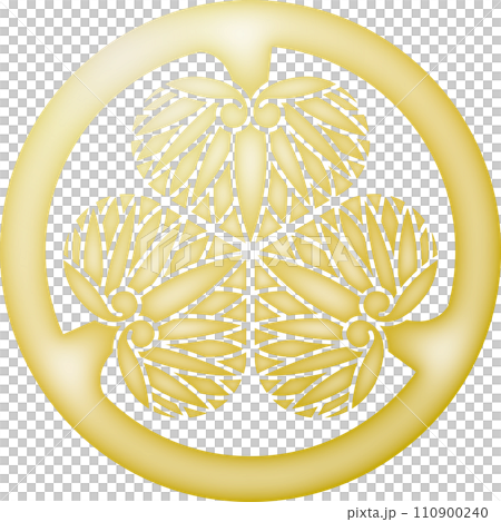 家紋　尾州葵【金色】 110900240