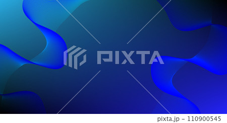 Background Blue wave lines with copy space. Flowing green waves design Abstract digital wave. 110900545