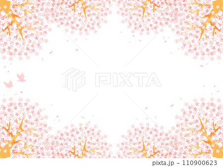 綺麗な桜の木のフレーム 110900623