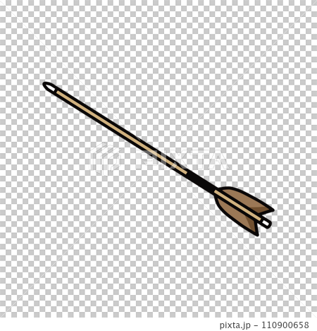 矢を放つ 1本の矢のシンプルイラストのイラスト素材 [110900658] - PIXTA