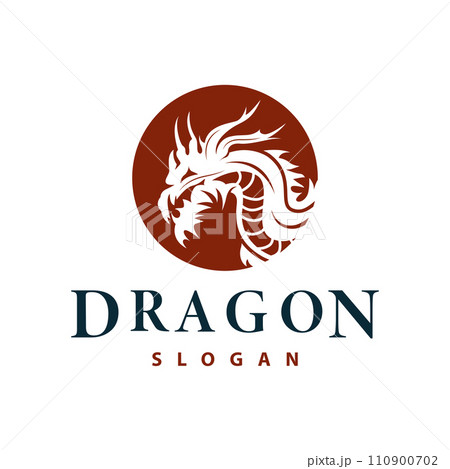 Dragon logo simple design animal legend dragon silhouette illustration template Dragon logo simple design animal legend dragon silhouette illustration template 110900702
